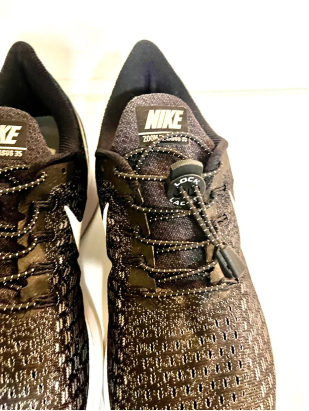 Nike Air Zoom Pegasus 35 running shoes black and white men size 8.5 - Picture 3 of 10